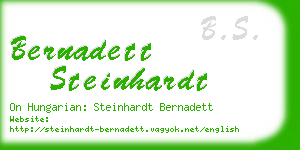 bernadett steinhardt business card